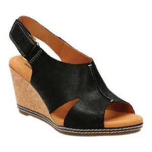 Clarks Soft Cushion Collection Wedge Sandel Heels